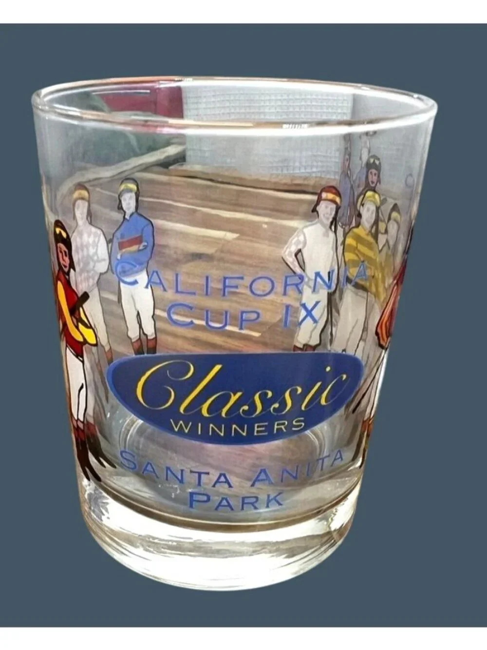 California Cup IX Santa Anita Park Jockey Glass Set Of 6 Classic Winners Horse R